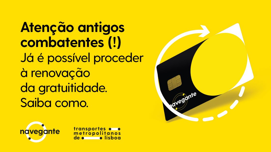 Já é possível proceder à renovação da gratuitidade para Antigos Combatentes