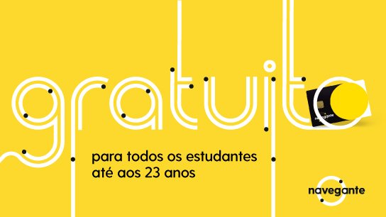 Em 2024 o passe navegante® será gratuito para todos os estudantes até aos 23 anos